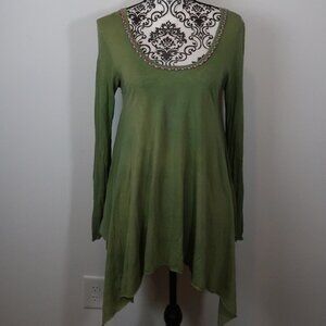 Project E Vintage Green Long Sleeve Shirt M